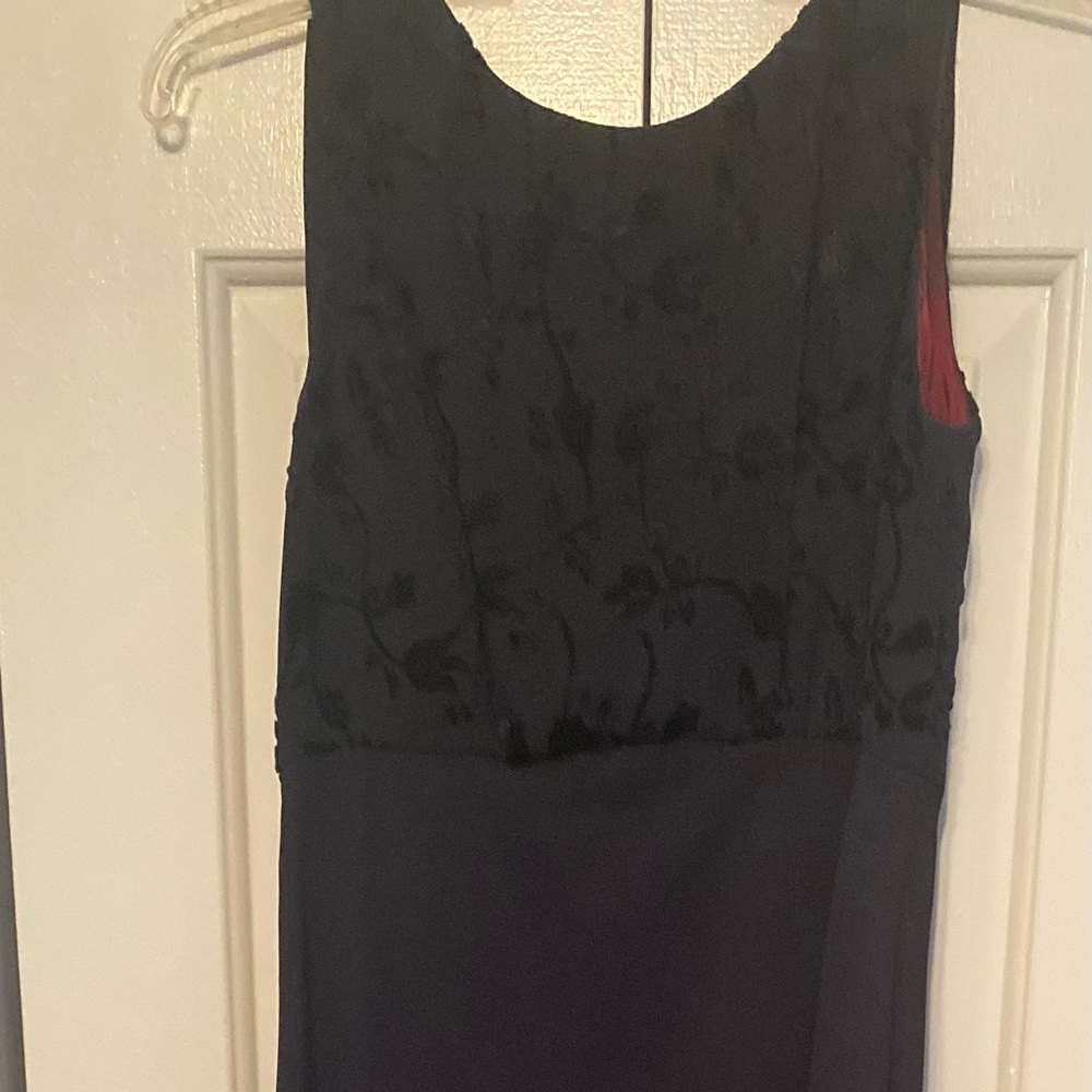Long dark navy dress